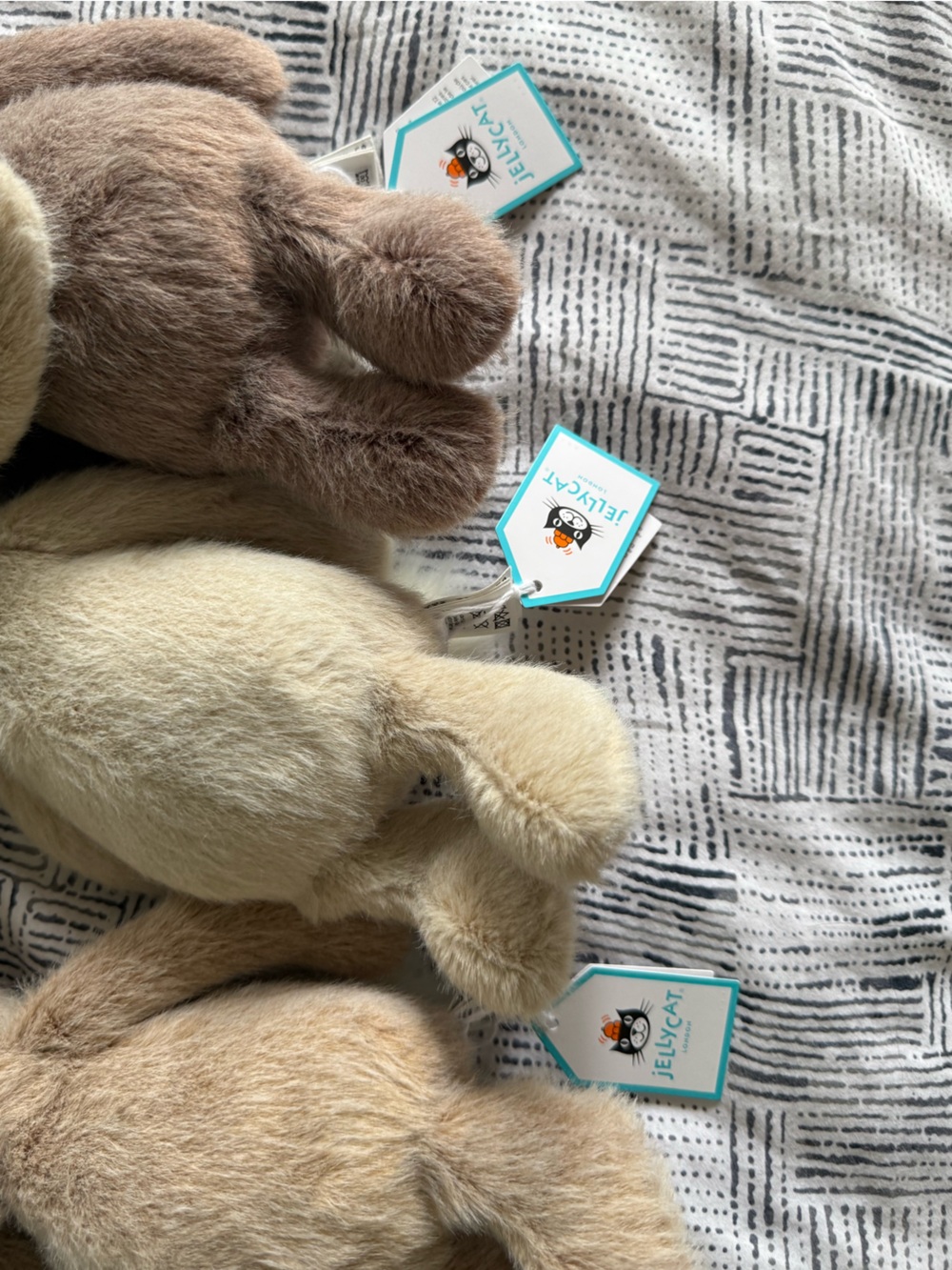 Jellycat Flufflet Bunny Trio - Wheat, Oat, Fawn BNWT - Picture 2 of 5